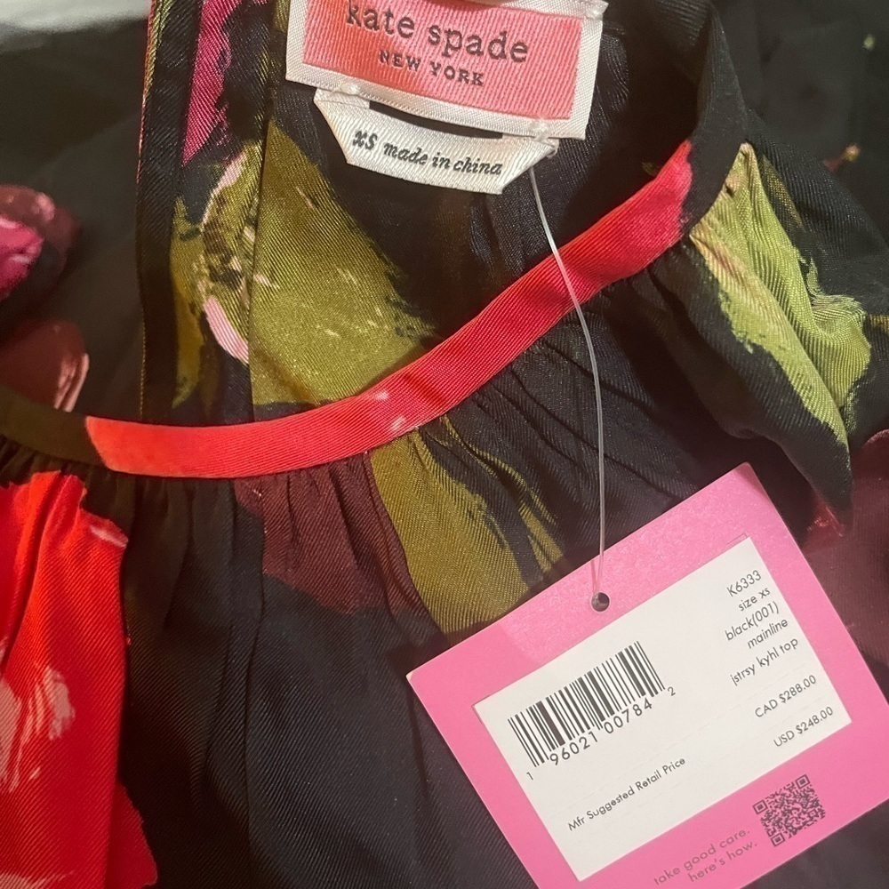 New - Kate Spade "just rosy keyhole top" 🪴price to sell" - Picture 4 of 5
